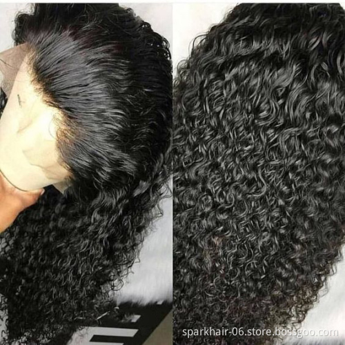 Wholesale Malaysian Deep Curly Wave Raw Full Lace Wig,Baby Natural Afro Hair Wig,100% Remy 40 Inch Full Lace Wig